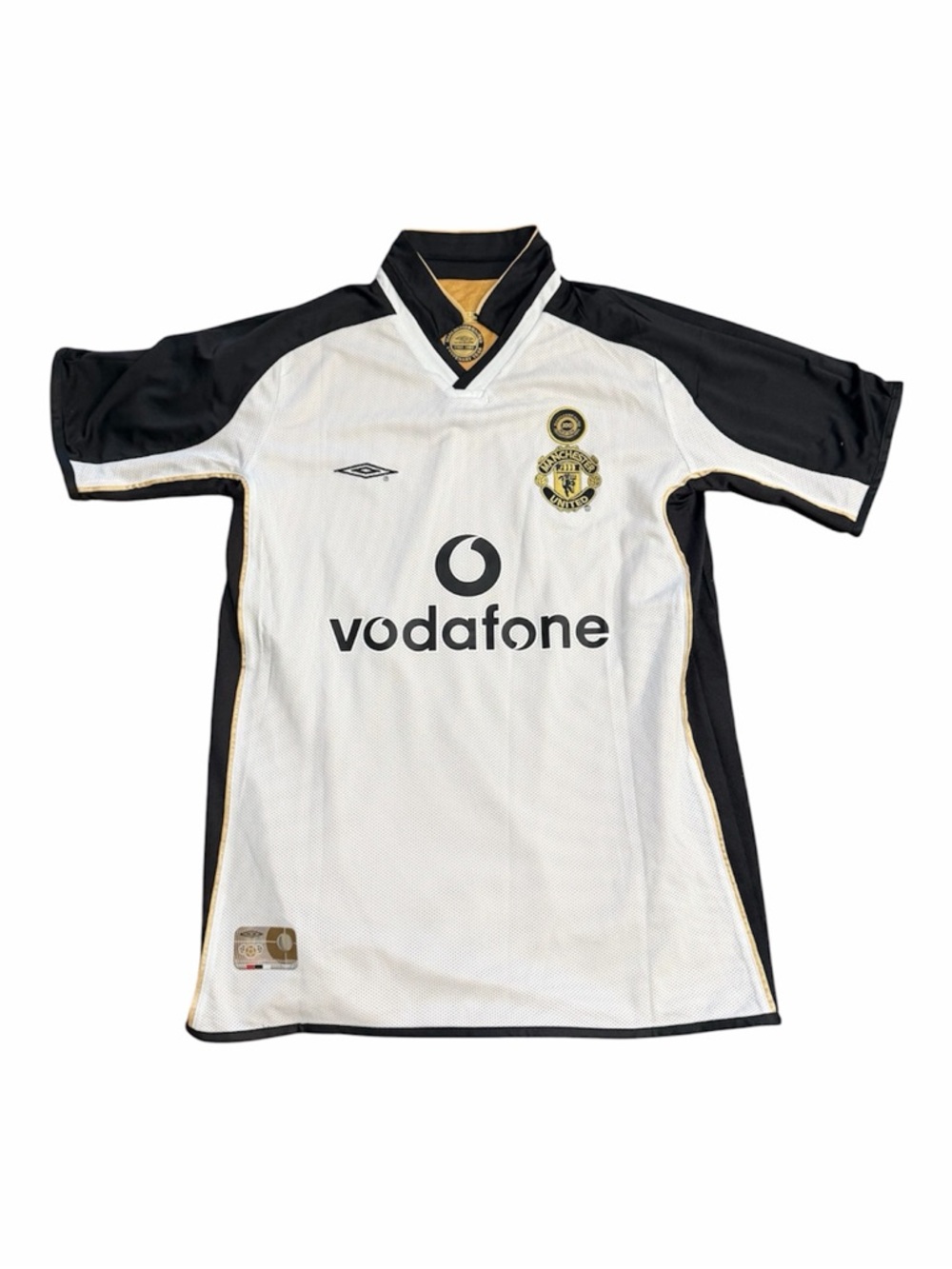 01/02 Man united centenary reversible kit. David Beckham soccer football jersey.